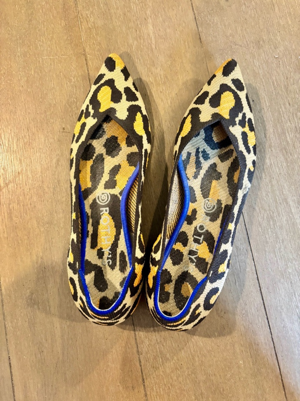 Rothy's Leopard-Print Pointed Toe Flats